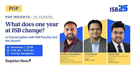 PGP Insights: Meet ISB Faculty and the Admissions Team in Bengaluru