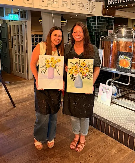 Paint & Pinot: Vase & Flowers
