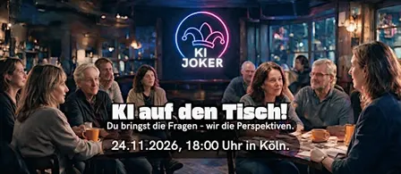 KI auf den Tisch: Du bringst die Fragen. Wir bringen die Perspektiven.