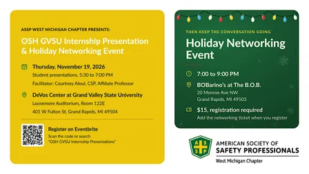 OSH GVSU Internship Presentations & Holiday Networking Event