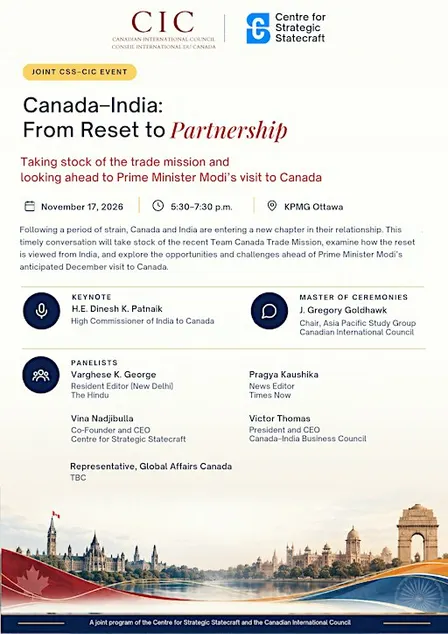 Canada–India: From Reset to Partnership