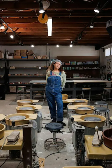 handbuilt spoon rest with Bee Cisneros