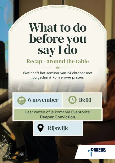 What to do before you say " I DO" Recap - Around the Table