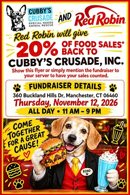 Cubby’s Crusade Fundraiser at Red Robin
