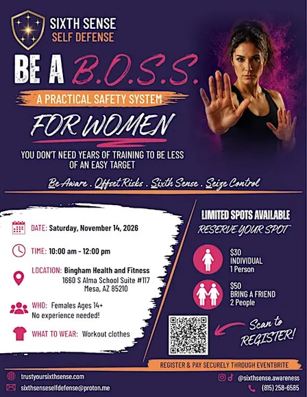 Be a B.O.S.S. | A Practical Safety Workshop for Women