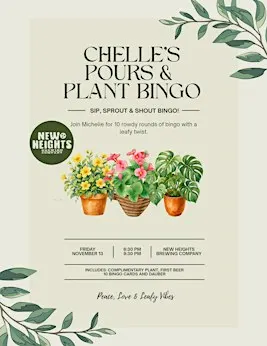 Chelle's Pours & Plant Bingo