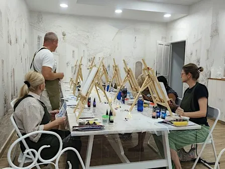 First Canvas Mijas: Beginner Painting Workshop in Mijas Pueblo