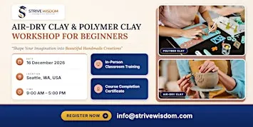 Air-Dry & Polymer Clay Workshop for Beginners | Seattle, WA | Dec 16, 2026
