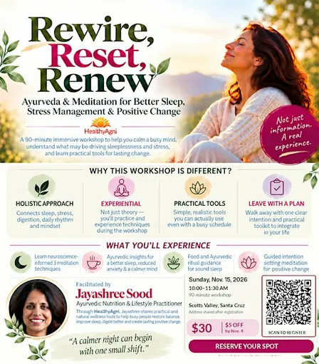 Ayurveda & Meditation for Better Sleep, Stress Management & Positive Change