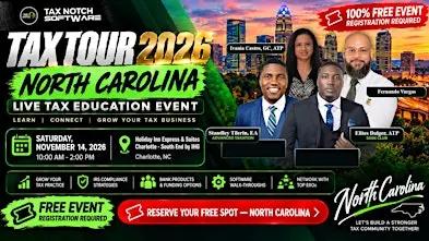 Tax Tour 2026: North Carolina – Live Tax Education Event