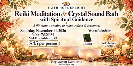 Reiki Meditation & Crystal Sound Bath with Spiritual Guidance