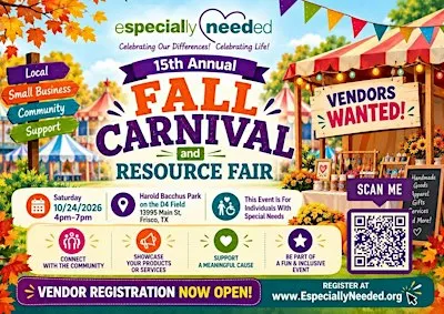 Especially Needed Fall Carnival Resource Fair 2026 - Vendor Registration