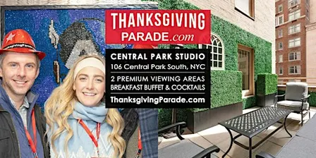 Premium Thanksgiving Parade Viewing Brunch CENTRAL PARK STUDIO 2026