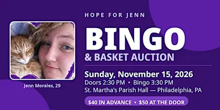 Hope for Jenn — Bingo & Basket Auction Benefit