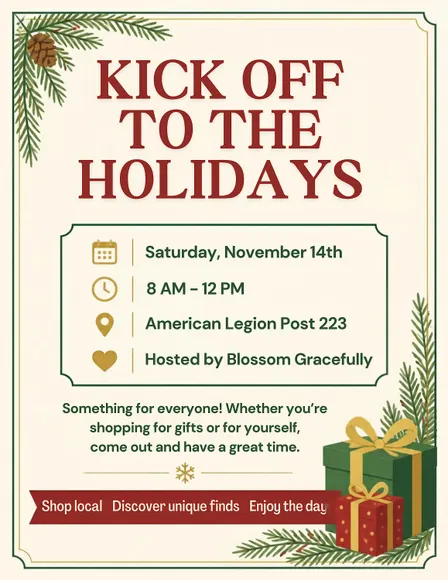 Kickoff the holidays local market at American Legion Post 223