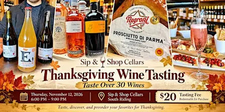 Wine Tasting Open House at Sip & Shop Cellars: A Happier Thanksgiving