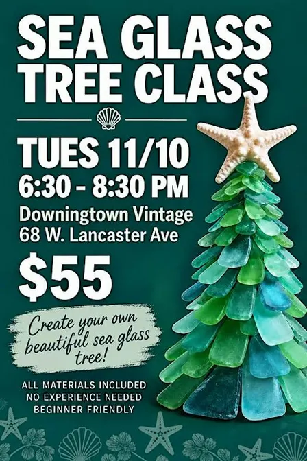 Coastal Sea Glass Christmas Tree
