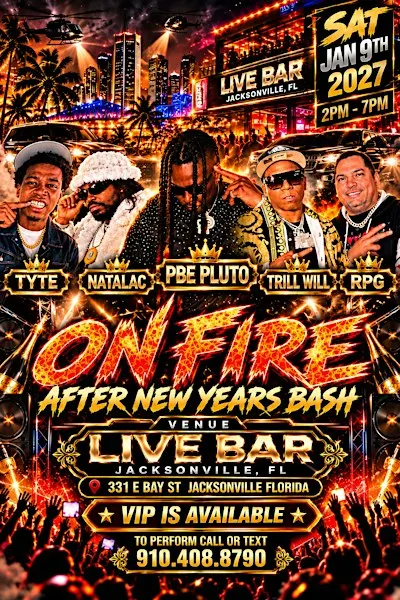 On fire after New Years Bash