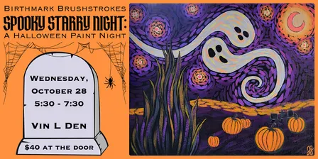 Spooky Starry Night Paint Night