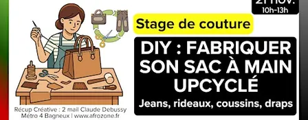Stage de Couture : fabriquer un sac à main upcyclé