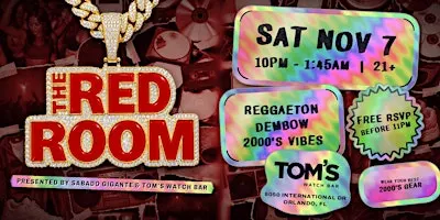 THE RED ROOM | REGGAETON & 2000'S VIBES |TOM'S WATCH BAR