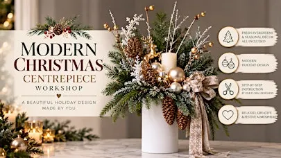 DIY Modern Holiday Centerpiece| Flower Aura by Natasha (Calgary)| 4:00 PM