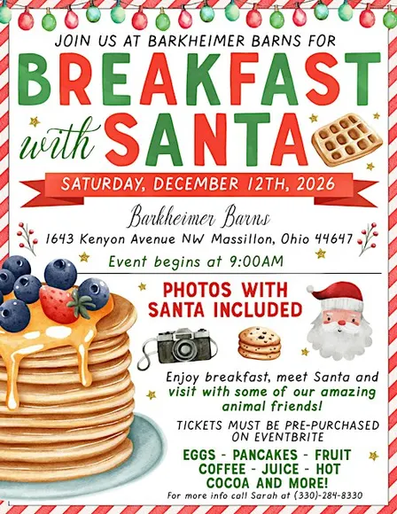 Breakfast With Santa At Barkheimer Barns