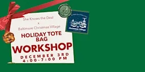 Holiday Totebag Workshop @ The Baltimore Christmas Village