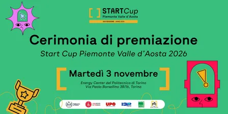 Premiazione Start Cup Piemonte Valle d'Aosta 2026