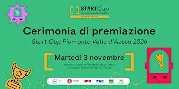 Premiazione Start Cup Piemonte Valle d'Aosta 2026