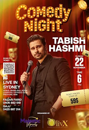 Comedy Night Live in Sydney Tabish Hashmi 2026