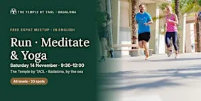 Run · Meditate & Yoga · English-speaking meetup in Badalona