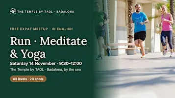 Run · Meditate & Yoga · English-speaking meetup in Badalona