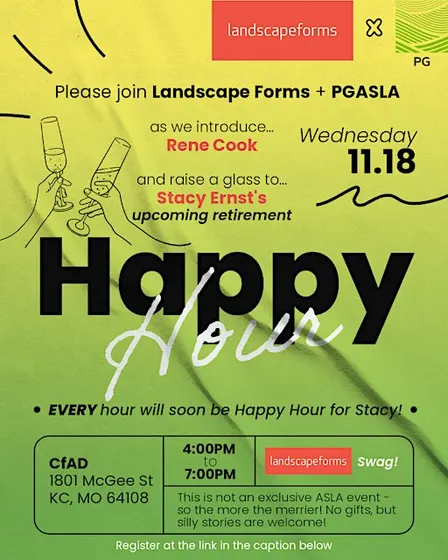 PGASLA Happy Hour with Landscape Forms