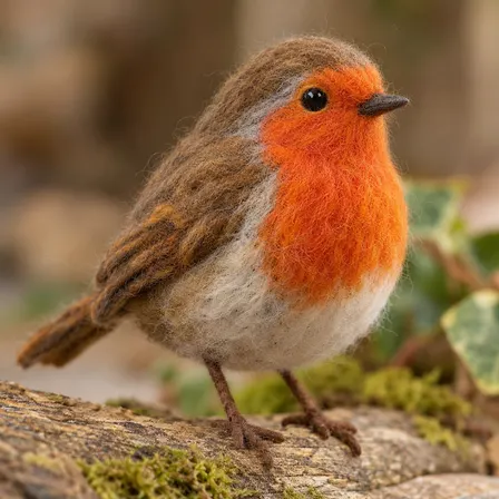 Needle felt a Christmas Robin - Witham