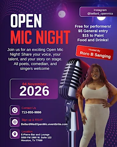 Wednesday Open Mic Night at E-Pierre Bar & Lounge