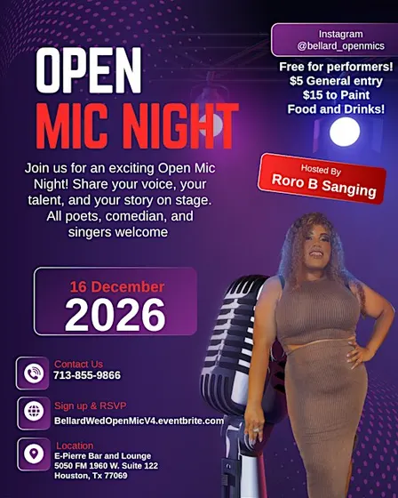 Wednesday Open Mic Night at E-Pierre Bar & Lounge