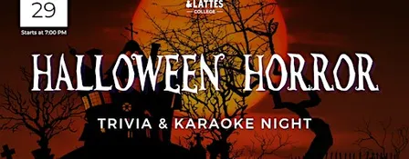 30% OFF - Halloween Horror Trivia & Karaoke - Snakes & Lattes College