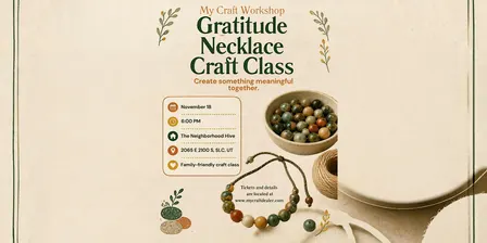 Gratitude Necklace Craft Class-My Craft Workshop