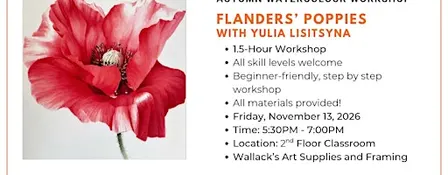 Flanders' Poppies Watercolour Workshop with Yulia Lisitsyna