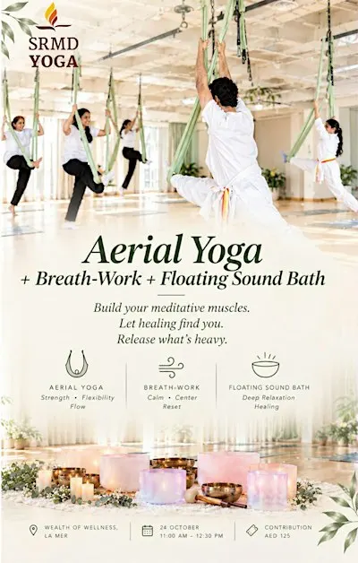 Aerial Yoga, Breathwork, Floating Sound Bath