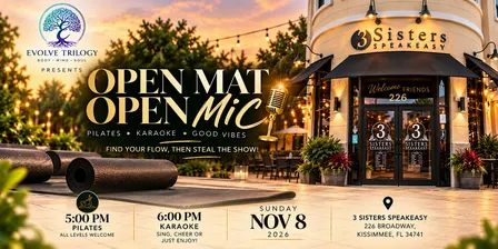Pilates Open Mat, Karaoke Open Mic