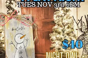 Cutest Winter Porch Leaner Paint Night Ever! In Maple Ridge