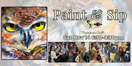 Paint & Sip in Eugene, Oregon “Autumn Owl”
