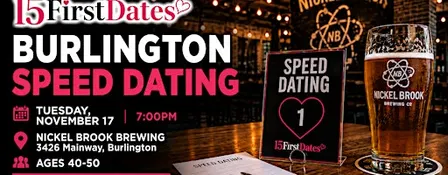 15FirstDates Burlington Speed Dating (Age 40-50)