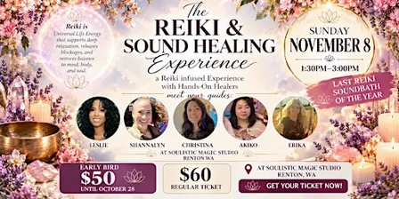 The Reiki & Sound Healing Experience(Hands-On Multiple Reiki Facilitators)