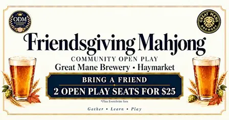 Friendsgiving Mahjong at Great Mane Brewery | Open Play