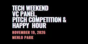 Startup & VC Day at Tech Weekend November 2026 | Silicon Valley