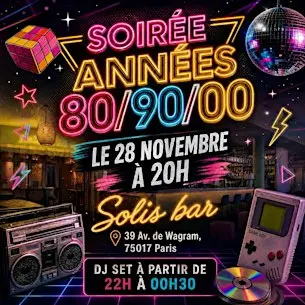 Soirée années 80/90/00 entre célibataires✨ Bar d'Hôtel 5* (Champs-Élysées)