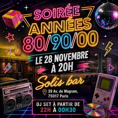 Soirée années 80/90/00 entre célibataires✨ Bar d'Hôtel 5* (Champs-Élysées)